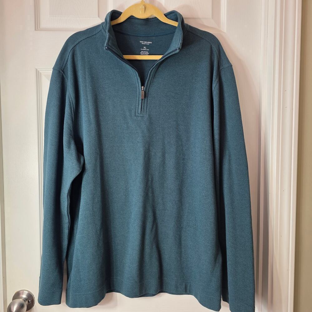 Van Heusen Never Tuck Classic Fit Men's 3/4 Zip Pullover XL
